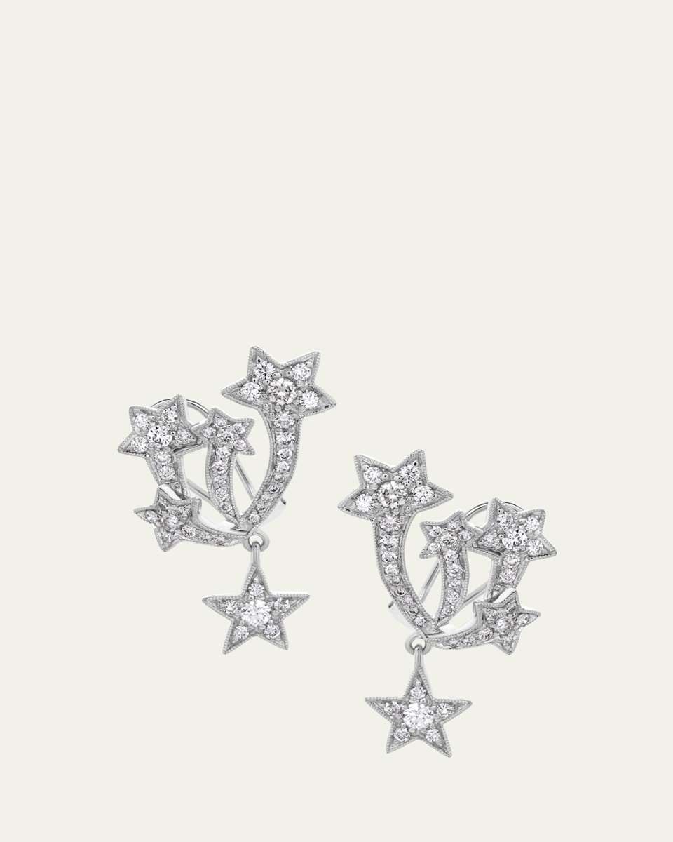 18k White Gold Diamond Earrings from Stars Collection